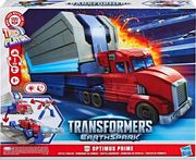 hasbro transformers truck to playset earthspark optimus prime battle trailer photo