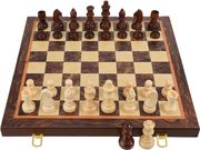 skaki magnetic walnut staunton series folding wooden chess set king 3 photo