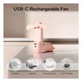 jisulife s010f8x02006 portable handheld fan life8 plus 4500mah pink extra photo 3