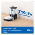 tp link tapo rv20 max plus white 5300pa suction robot vacuum and mop with auto empty dock extra photo 7