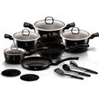 berlinger haus silver collection set mageirika skeyi apo aloyminio matt black 15tmx photo