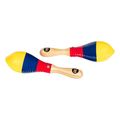 meinl msm3co rawhide marakes traditional colombia flag zeygos extra photo 2