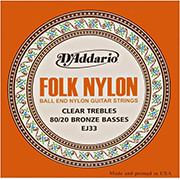 xordes klasikis kitharas d addario ej 33 ball end folk nylon 80 20 bronze photo