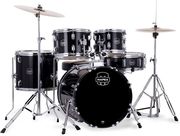 mapex comet fusion dark black akoystiko drum set me baseis kai piatinia photo