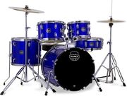 mapex comet fusion indigo blue akoystiko drum set me baseis kai piatinia photo