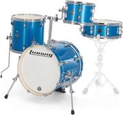 ludwig breakbeats blue sparkle akoystiko drums set photo