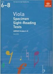 abrsm grades 6 8 viola specimen sight reading tests photo