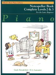 alfred s basic piano library notespeller book complete level 2 3 photo