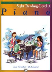 alfred s basic piano library sight reading level 3 photo