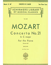 wa mozart concerto no 21 in c major kv 467 ekdoseis schirmer photo