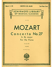 wa mozart concerto no 27 in bb major kv 595 ekdoseis schirmer photo