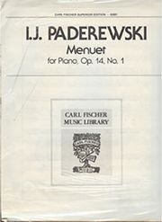 padarewski menuet op14 n1 photo