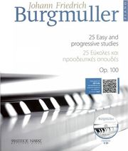 burgmuller johann friedrich 25 eykoles proodeytikes spoydes op 100 bk cd mp3 photo
