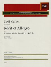gallon noel recit et allegro quintet score and parts photo