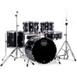 mapex comet fusion dark black akoystiko drum set me baseis photo