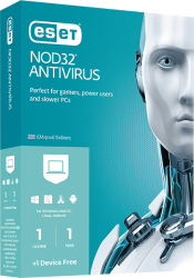 eset nod32 antivirus 1user 1yr 2 devices retail photo