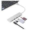 4smarts 5in1 hub usb type c to 2x usb 30 and card reader silver extra photo 2