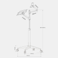 4smarts mobile floor stand ergofix h17 for smartphones tablets and laptops silver extra photo 3