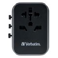verbatim 49545 uta 03 universal travel adapter 100 250v ue usa japan australia uk 2x usb 3x usb c extra photo 3