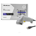 qoltec laser scanner 1d usb white extra photo 1