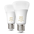 philips hue led lamp e27 2 pack set 8w 800lm white ambiance extra photo 1