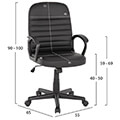karekla grafeioy theoni hm118901 pu derma mayro xroma 55x65x100yek extra photo 1