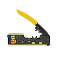 nedis ccgg89510bk crimp pliers cutting plier stripping rubber steel black yellow extra photo 1