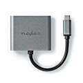 nedis ccgp64670bk01 usb multi port adapter usb c male 2x hdmi 010m black extra photo 2