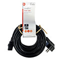 nedis cegl10000bk100 power cable plug with earth contact male iec 320 c13 angled 100m black extra photo 2