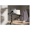 gembird desk mounted adjustable monitor arm with notebook tray extra photo 5
