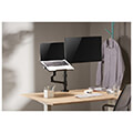 gembird desk mounted adjustable monitor arm with notebook tray extra photo 6