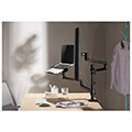 gembird desk mounted adjustable monitor arm with notebook tray extra photo 8