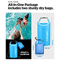 spigen aqua shield waterproof dry bag 20l 2l a630 sea blue extra photo 2