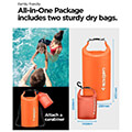 spigen aqua shield waterproof dry bag 20l 2l a630 sunset orange extra photo 2