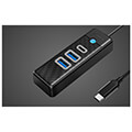 orico pwc2u c3 015 bk ep hub adapter usb c to 2x usb 30 usb c 5 gbps 015m black extra photo 6