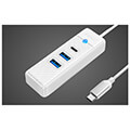 orico pwc2u c3 015 wh ep hub adapter usb c to 2x usb 30 usb c 5 gbps 015m white extra photo 2