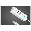 orico pwc2u c3 015 wh ep hub adapter usb c to 2x usb 30 usb c 5 gbps 015m white extra photo 4