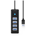 orico pw4u u3 015 bk ep hub adapter usb to 4x usb 30 5 gbps 015m black extra photo 1