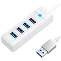 orico pw4u u3 015 wh ep hub adapter usb to 4x usb 30 5 gbps 015m white extra photo 1