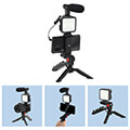 puluz live broadcast kit tripod mount led lamp microphone phone clamp extra photo 5