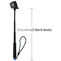 puluz selfie stick for sports cameras black extra photo 1