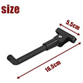 stant 16 cm gia xiaomi m365 1s pro pro 2 mayro idaniko gia scooter me 10 intses elastika extra photo 1