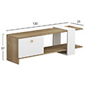 epiplo tileorasis henriette hm890011 melamini se sonama leyko 120x25x37yek extra photo 2