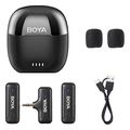 boya by wm3t m2 24ghz mobile wireless mic for camera 35jack 2 transmitters two person vlog extra photo 3