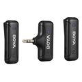 boya by wm3t m2 24ghz mobile wireless mic for camera 35jack 2 transmitters two person vlog extra photo 4