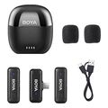 boya by wm3t u2 24ghz mobile wireless mic for android usb c 2 transmitters two person vlog extra photo 4