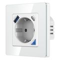 coolseer colsug02we eu wifi usb wall socket glass panel extra photo 1