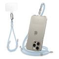 spigen universal set 2 cross body strap 1p wrist strap 1p contag2 1p mute blue extra photo 4