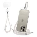 spigen universal set 2 cross body strap 1p wrist strap 1p contag2 1p pearl white extra photo 4