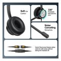 supervoice svc 122 professional hd call center headset dual with qd and mic w o bottom cable extra photo 1